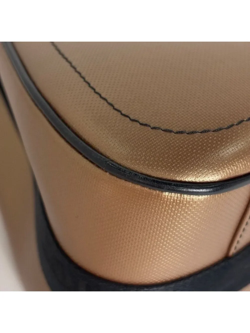 Dior Handbag Hardcore Rhinestone Enamel Leather Brown